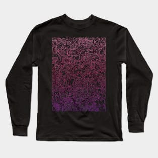 Valentine's Doodle Shirt (gradient) Long Sleeve T-Shirt